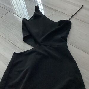 Hugo Buscati Black Backless Cutout Evening Dress